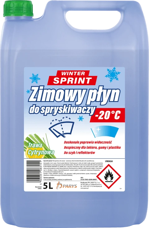 PŁYN DO SPRYSKIWACZY ZIMOWY SPRINT TRAWA CYTRYNOWA 5L -20°C