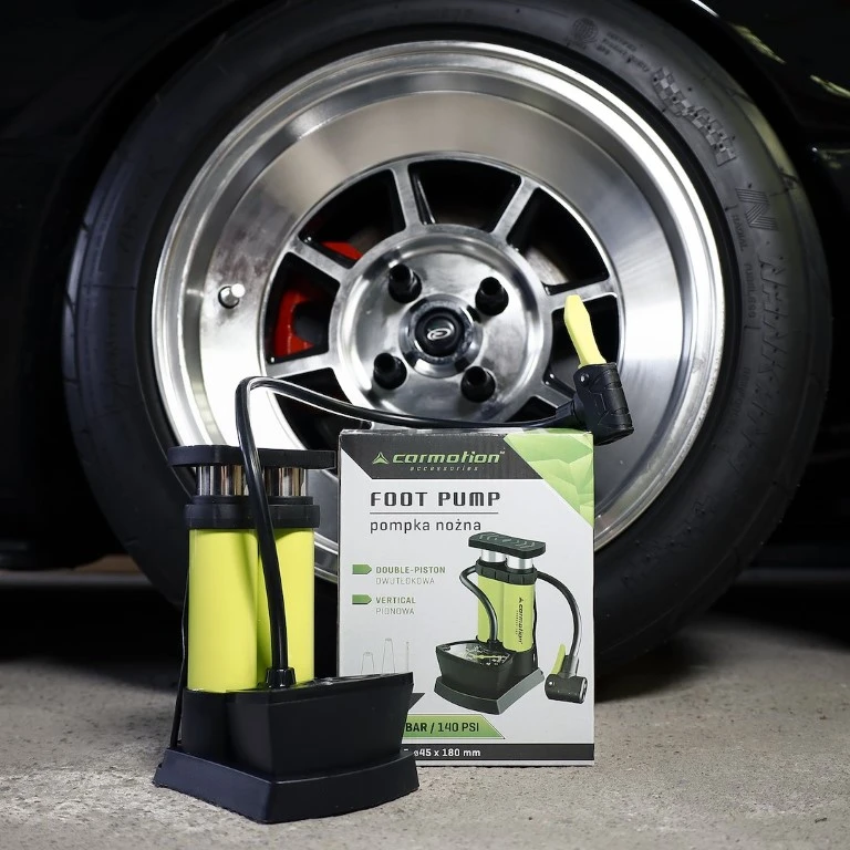 POMPKA NOŻNA SŁUPKOWA DWUTŁOKOWA MAX 10 BAR/140 PSI CARMOTION