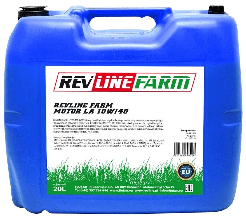 REVLINE FARM MOTOR LA 10W40 20L