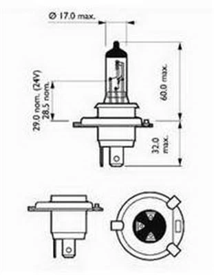 ZAR.12 [V] 60/55 [W] H4 P43t BASIC SCT