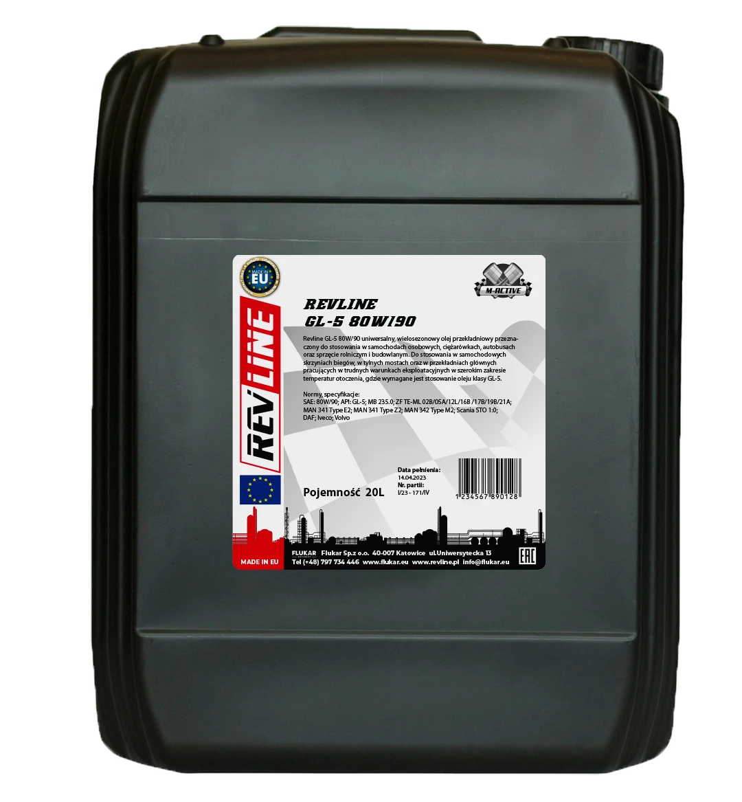 REVLINE GEAR OIL GL-5 80W90 20L