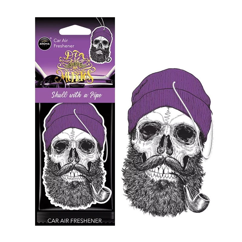 ZAPACH AROMA CAR DIA DE LOS MUERTOS SKULL WITH A PIPE