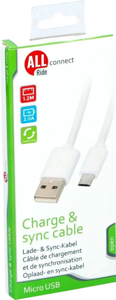 Kabel ALL Ride MICRO USB - USB 1.2m