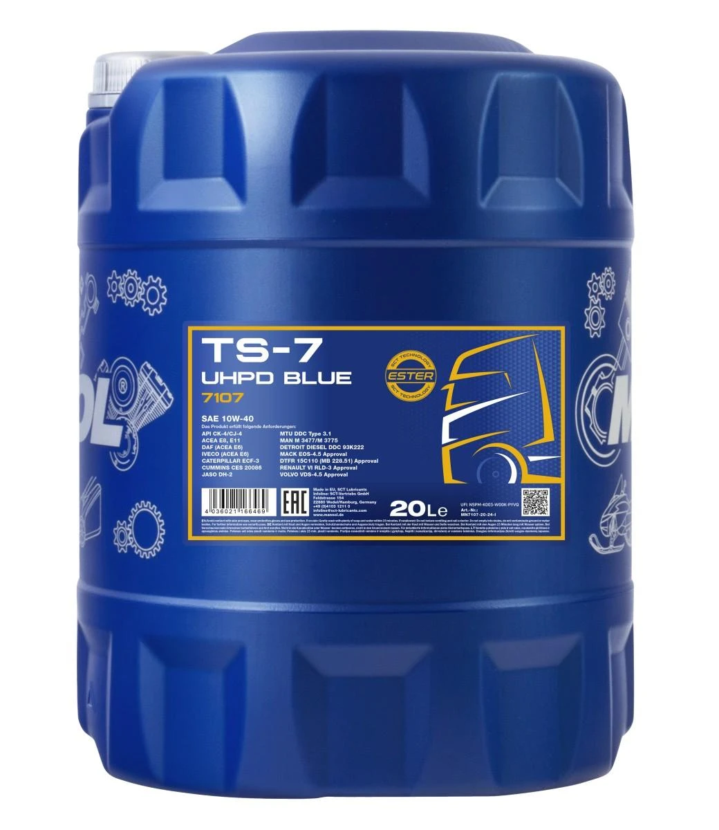 MANNOL TS-7 UHPD 10W40 Blue 7107 20L