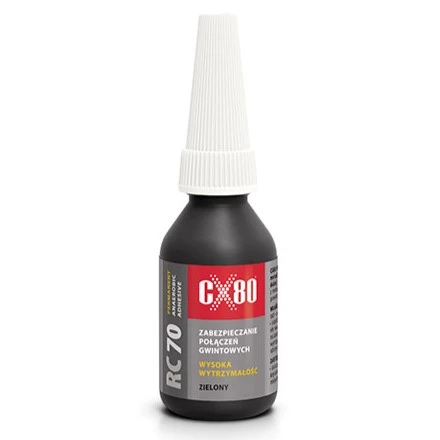CX80 RC 70 KLEJ ANAEROBOWY DO GWINTÓW ŁÓŻYSK ZIELONY 10ml