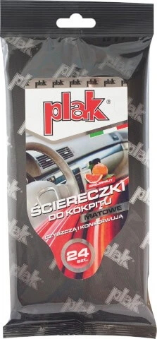 ŚCIERECZKI DO KOKPITU MATOWE PLAK GREJPFRUT 24szt