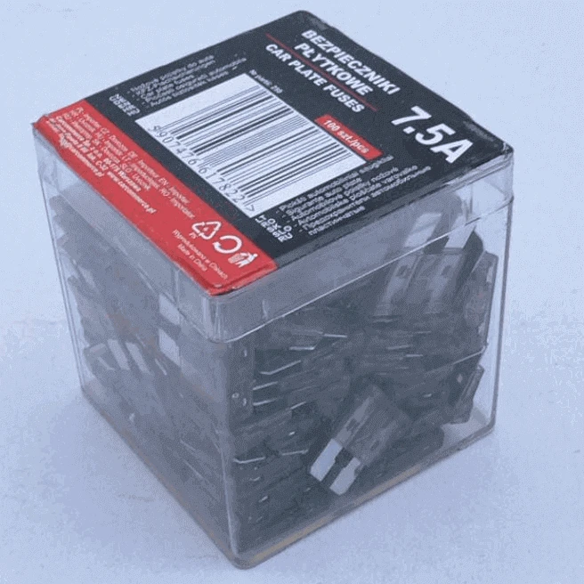 BEZPIECZNIK PŁYTKOWY 7,5A [100szt] CarCommerce