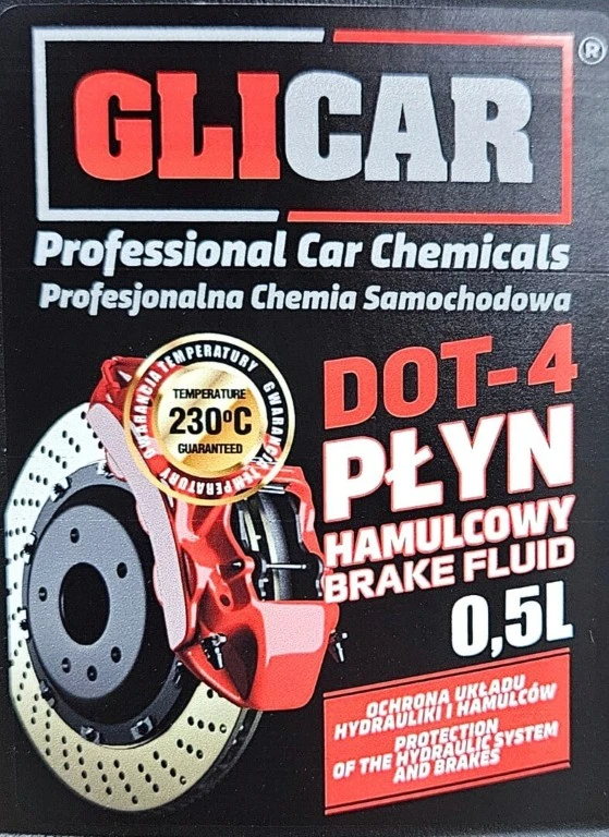 PŁYN HAMULCOWY DOT-4 GLICAR 500ml