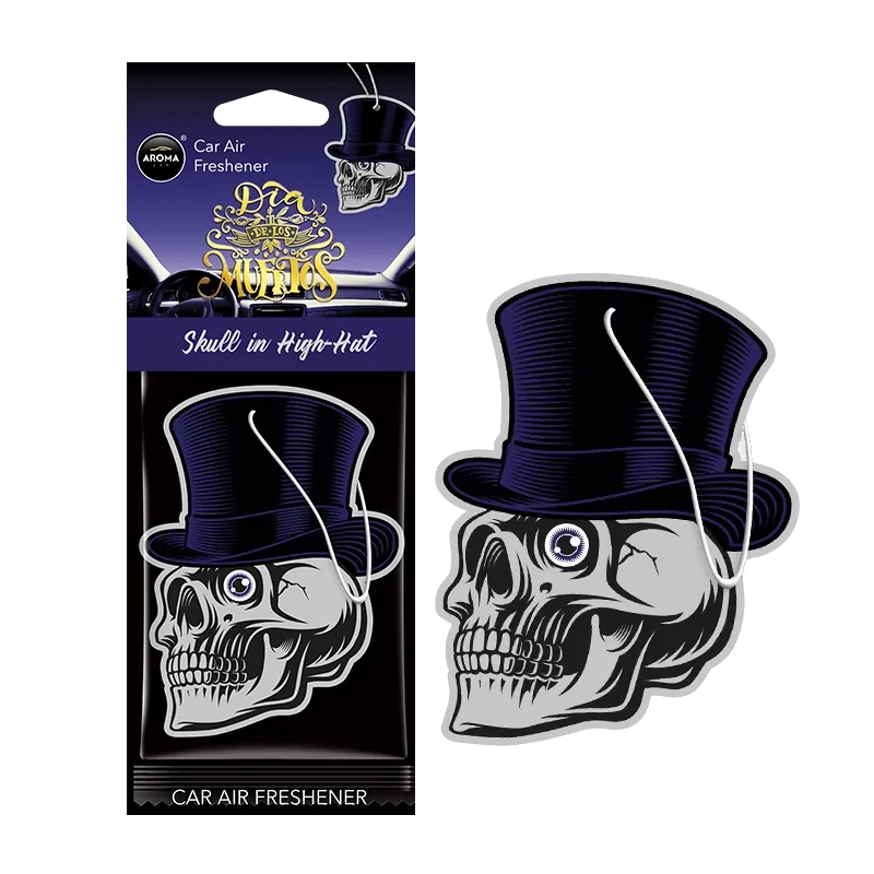 ZAPACH AROMA CAR DIA DE LOS MUERTOS SKULL IN HIGH HAT