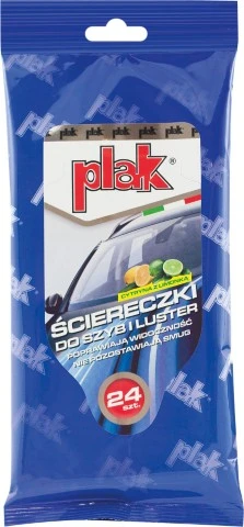 ŚCIERECZKI DO SZYB I LUSTER PLAK CYTRYNA Z LIMONKĄ 24szt