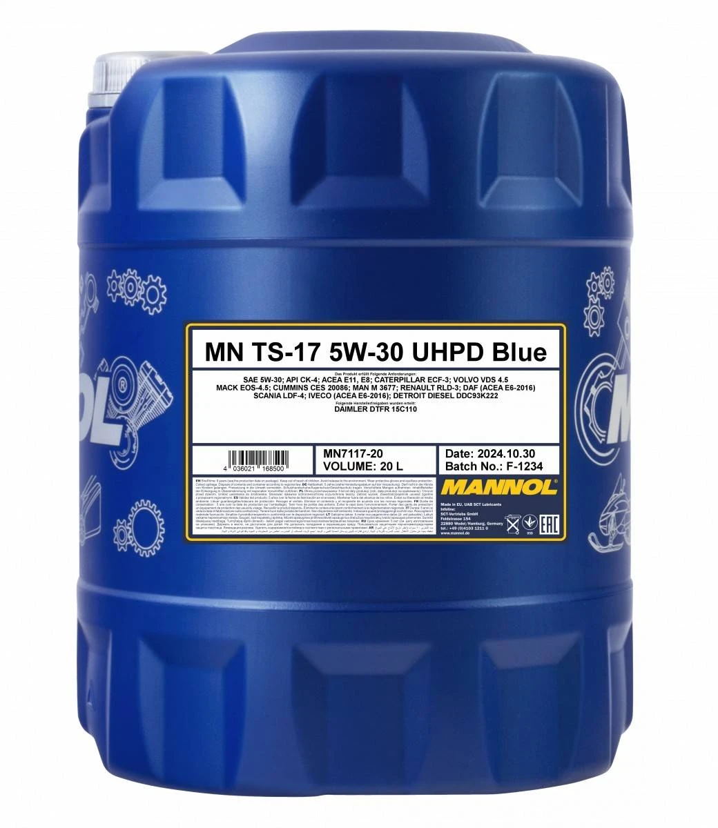 MANNOL TS-17 UHPD 5W30 Blue 7117 20L