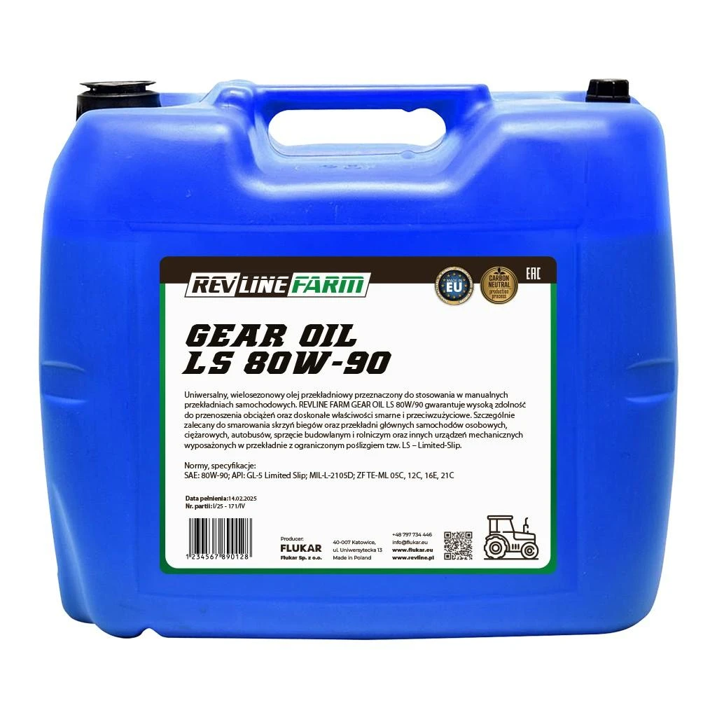 REVLINE FARM GEAR OIL LS 80W90 20L