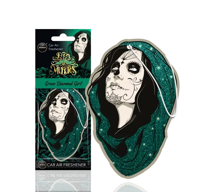 ZAPACH AROMA CAR DIA DE LOS MUERTOS GREEN DIAMOND GIRL