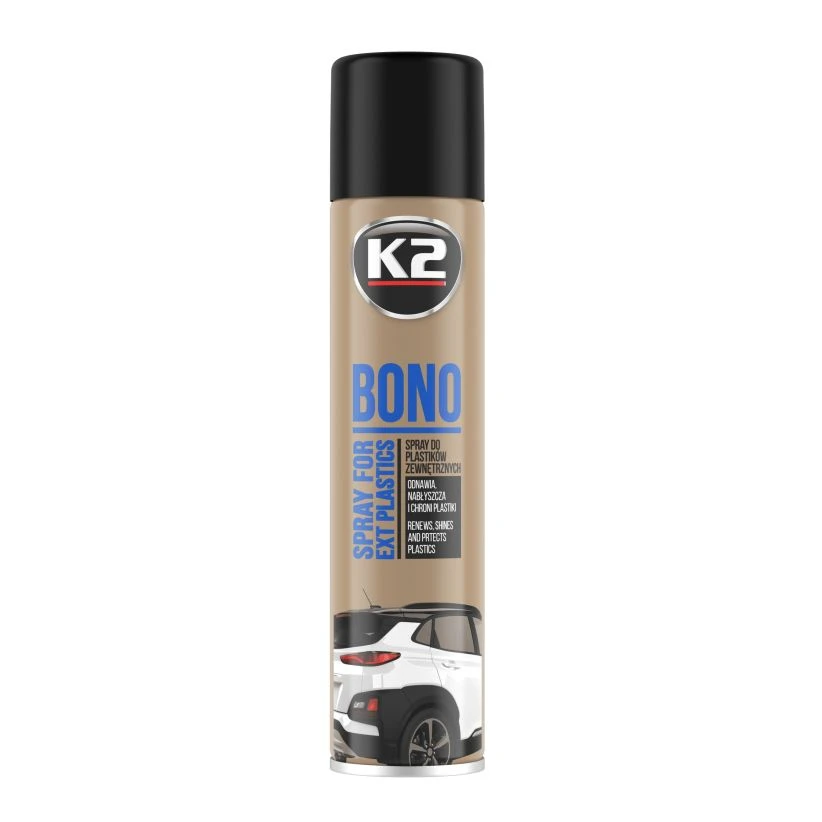 K2 BONO SPRAY Czernidło do gumy i plastiku 300ml