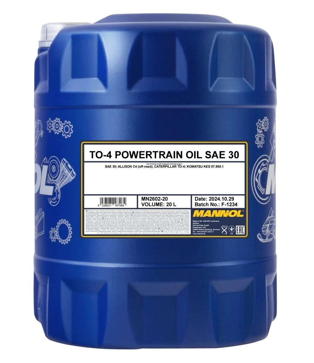 MANNOL POWERTRAIN TO-4 SAE 30 2602 20L