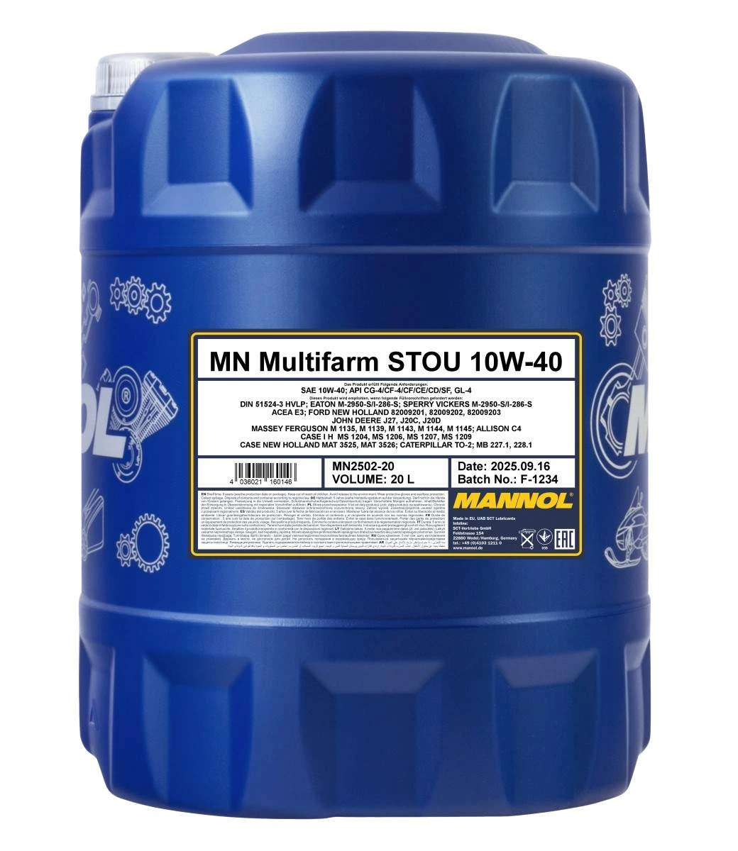 MANNOL MULTIFARM STOU 10W40 2502 20L