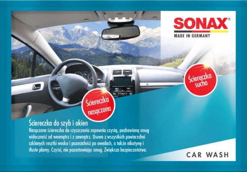 ŚCIERECZKI DO USUWANIA WOSKU Z SZYB SONAX