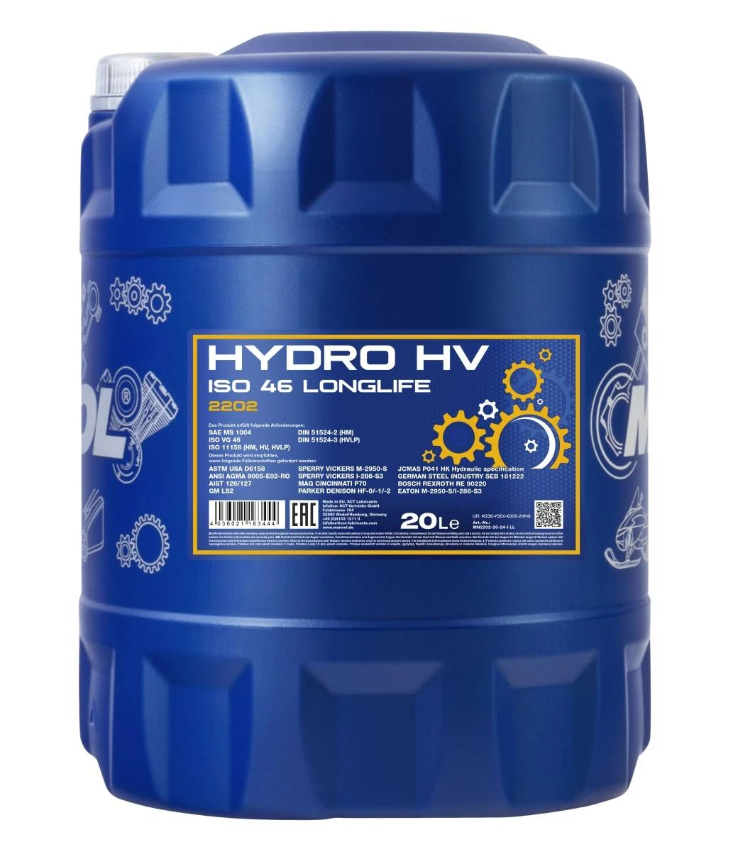 MANNOL HYDRO HV 46 LONGLIFE 2202 20L