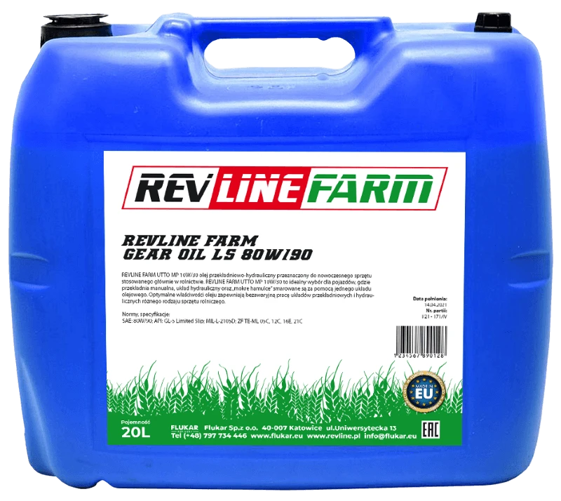 REVLINE FARM GEAR OIL LS 80W90 20L