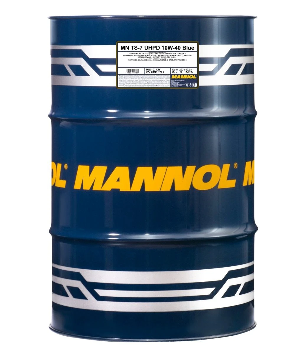 MANNOL TS-7 UHPD 10W40 Blue 7107 208L