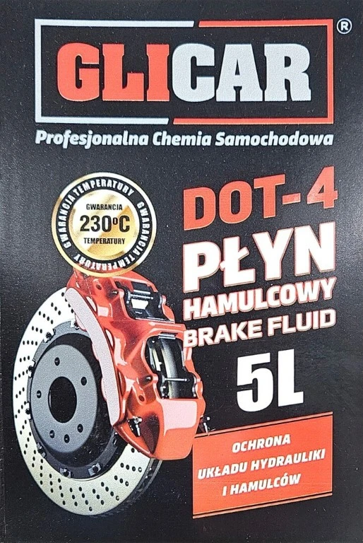 PŁYN HAMULCOWY DOT-4 GLICAR 5L