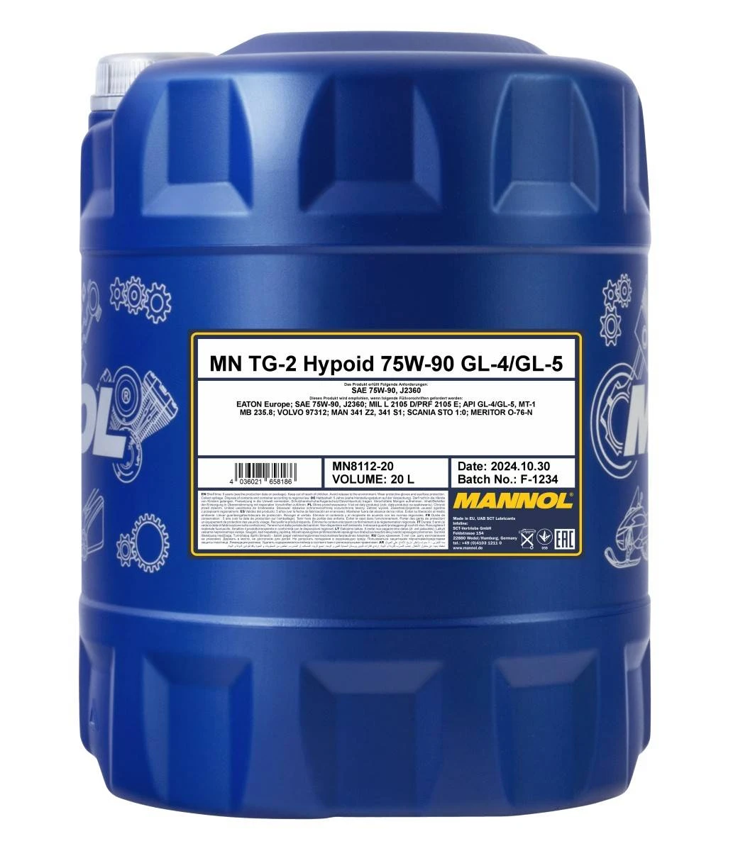 MANNOL TG-2 HYPOID GL-4/GL-5 75W90 8112 20L