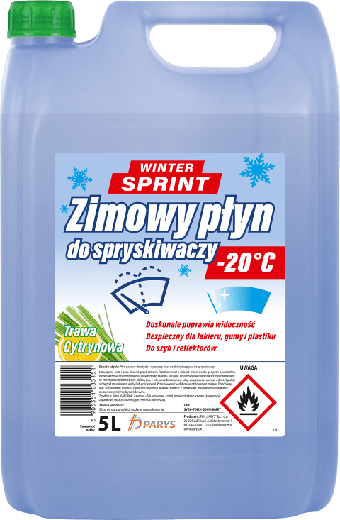 PŁYN DO SPRYSKIWACZY ZIMOWY SPRINT TRAWA CYTRYNOWA 5L -20°C