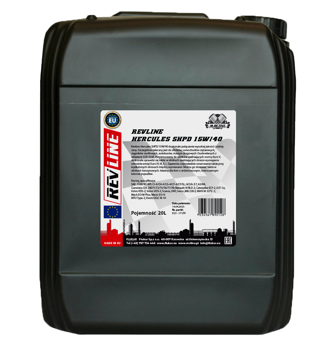 REVLINE HERCULES SHPD 15W40 20L