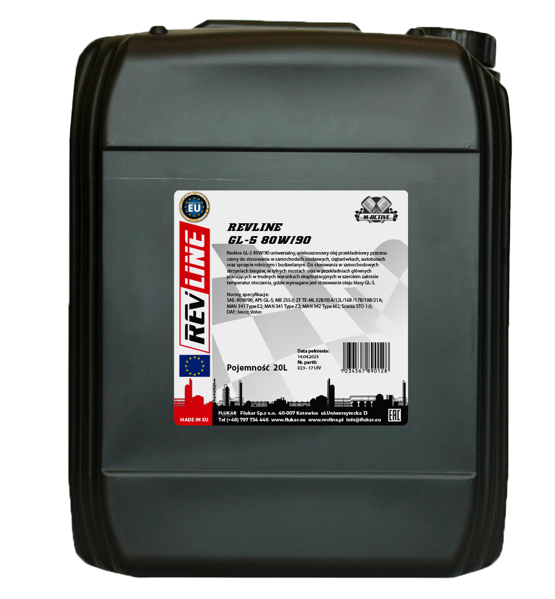 REVLINE GEAR OIL GL-5 80W90 20L