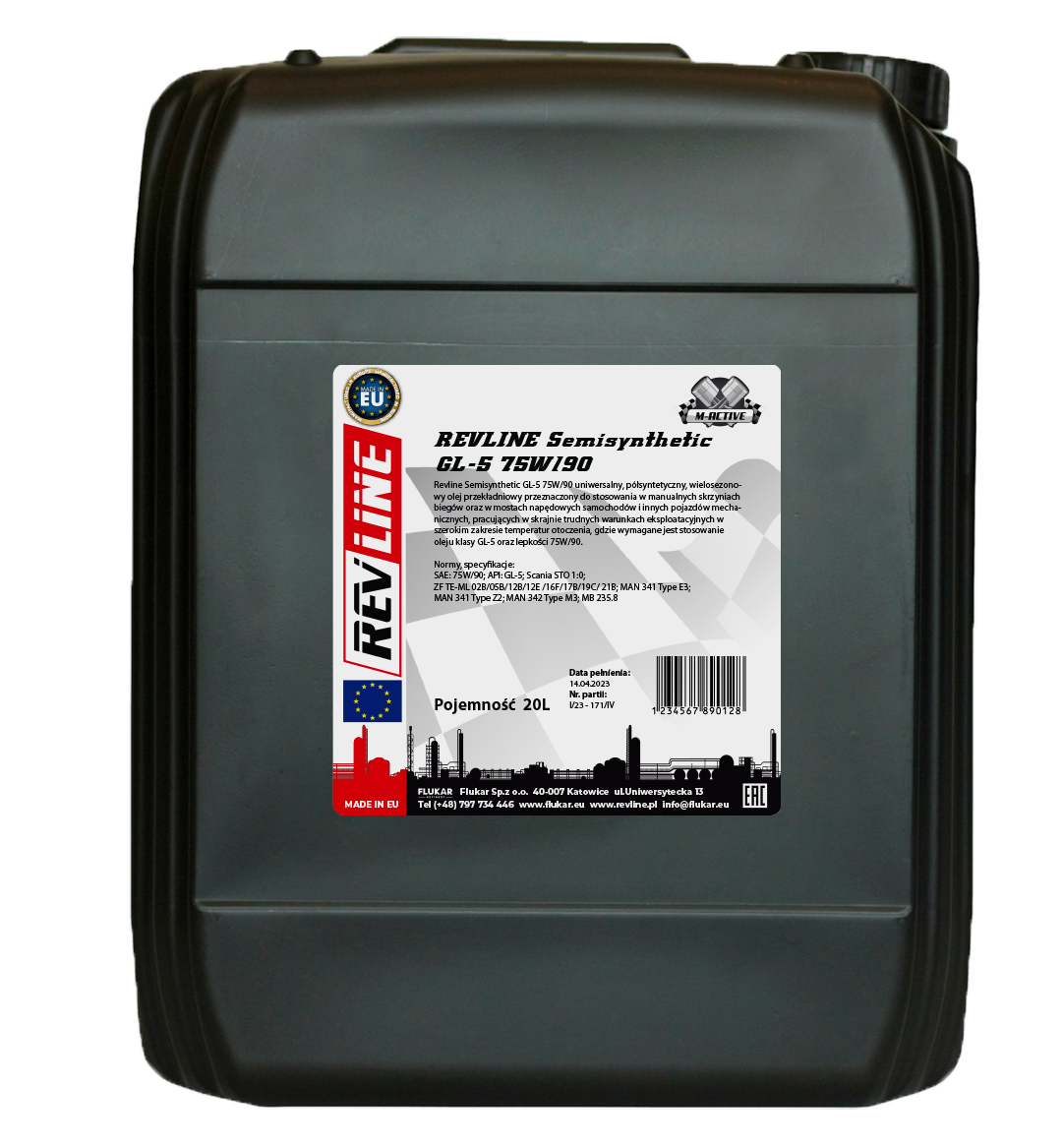 REVLINE GEAR OIL GL-5 75W90 20L