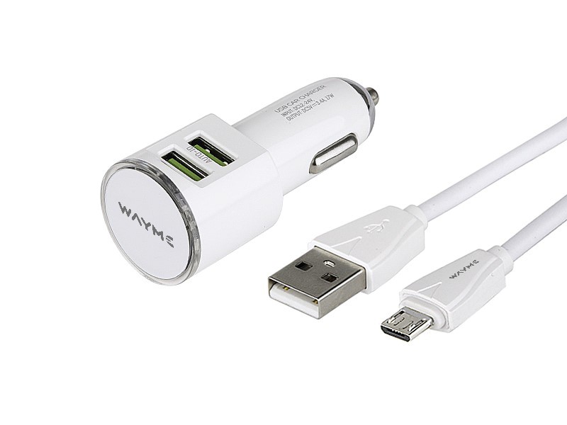 Ładowarka WAYME 12/24V + kabel MIRCO USB