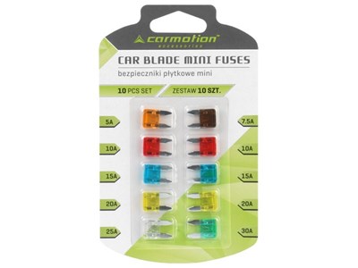BEZPIECZNIKI PŁYTKOWE MINI 5A-30A CARMOTION