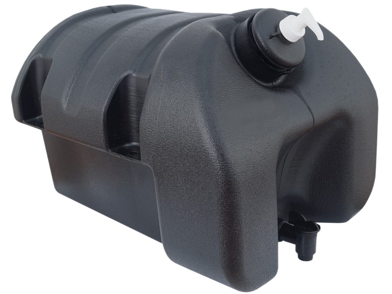 ZBIORNIK NA WODE Z PLASTIKOWYM ZAWOREM I DOZOWNIKIEM NA MYDŁO W PŁYNIE 30L