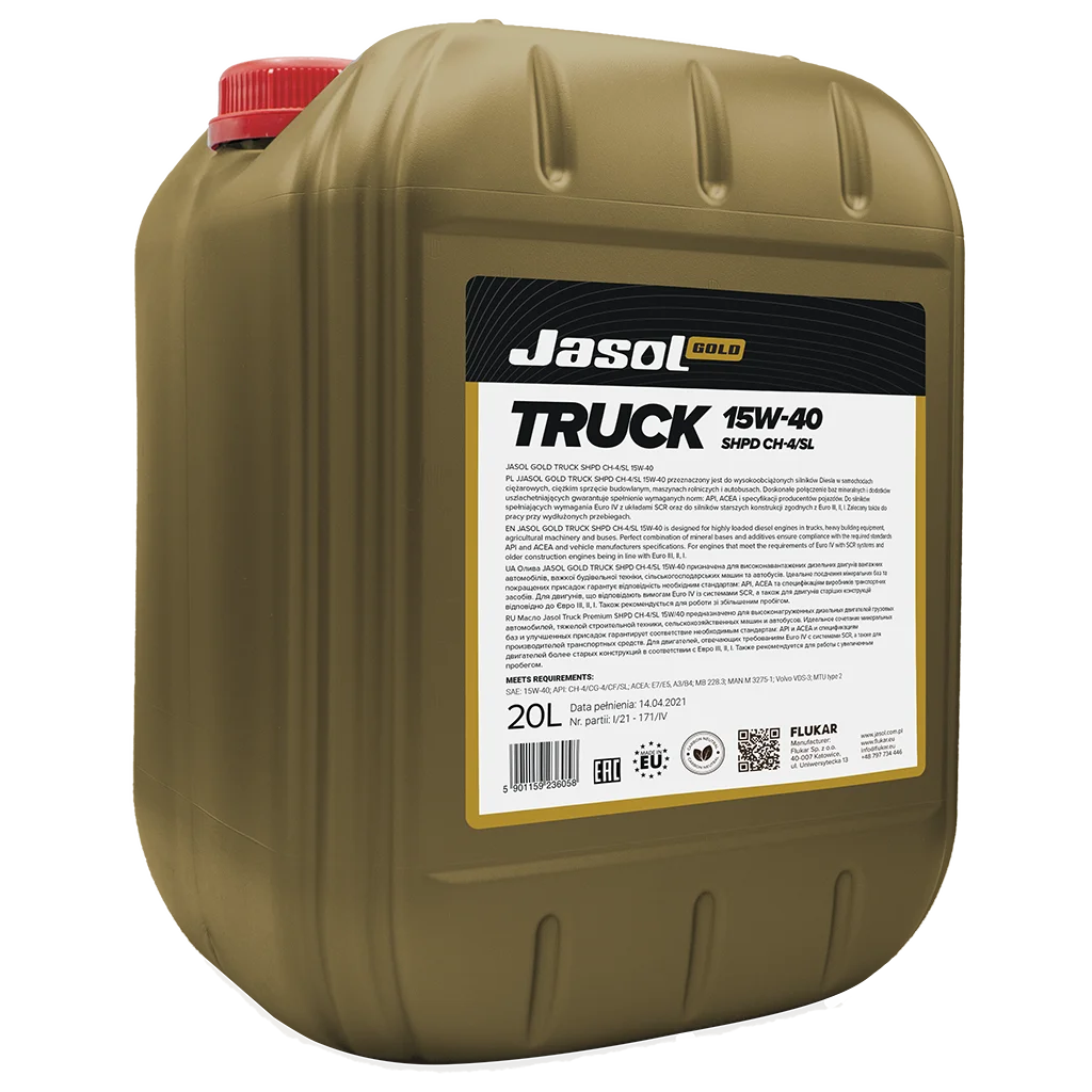 JASOL GOLD TRUCK SHPD CH-4/SL 15W40 20L