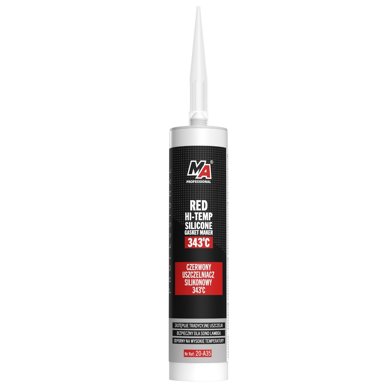 USZCZELNIACZ SILIKONOWY Czerwony 343°C MA Professional 290g