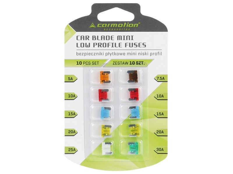 BEZPIECZNIKI MINI NISKI PROFIL 5A-30A CARMOTION