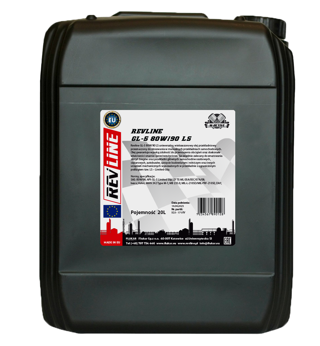 REVLINE GEAR OIL GL-5 80W90 LS 20L