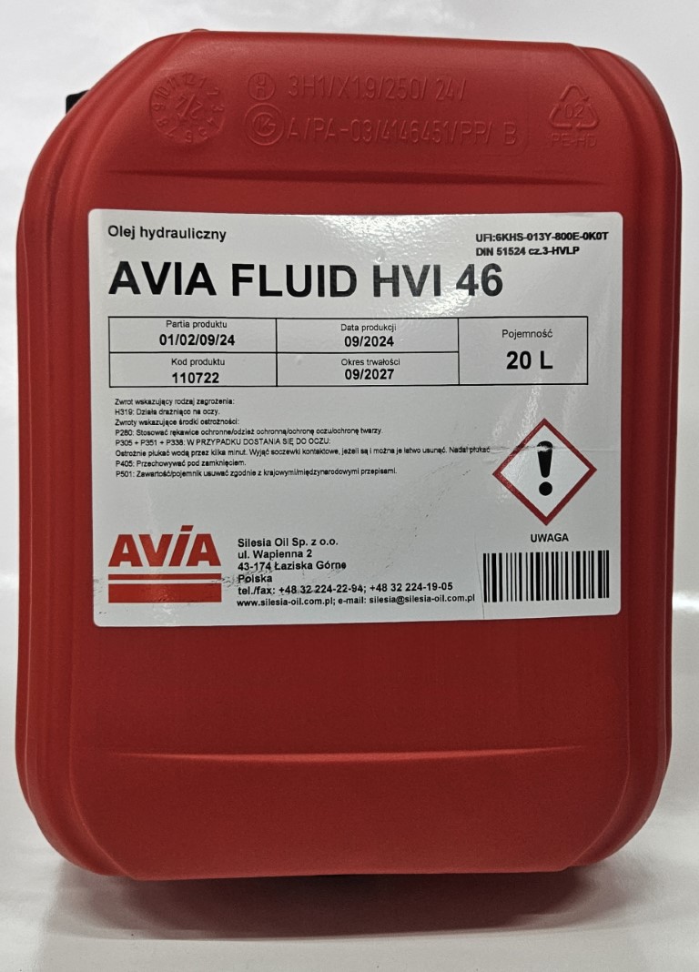 AVIA FLUID HVI 46 20L
