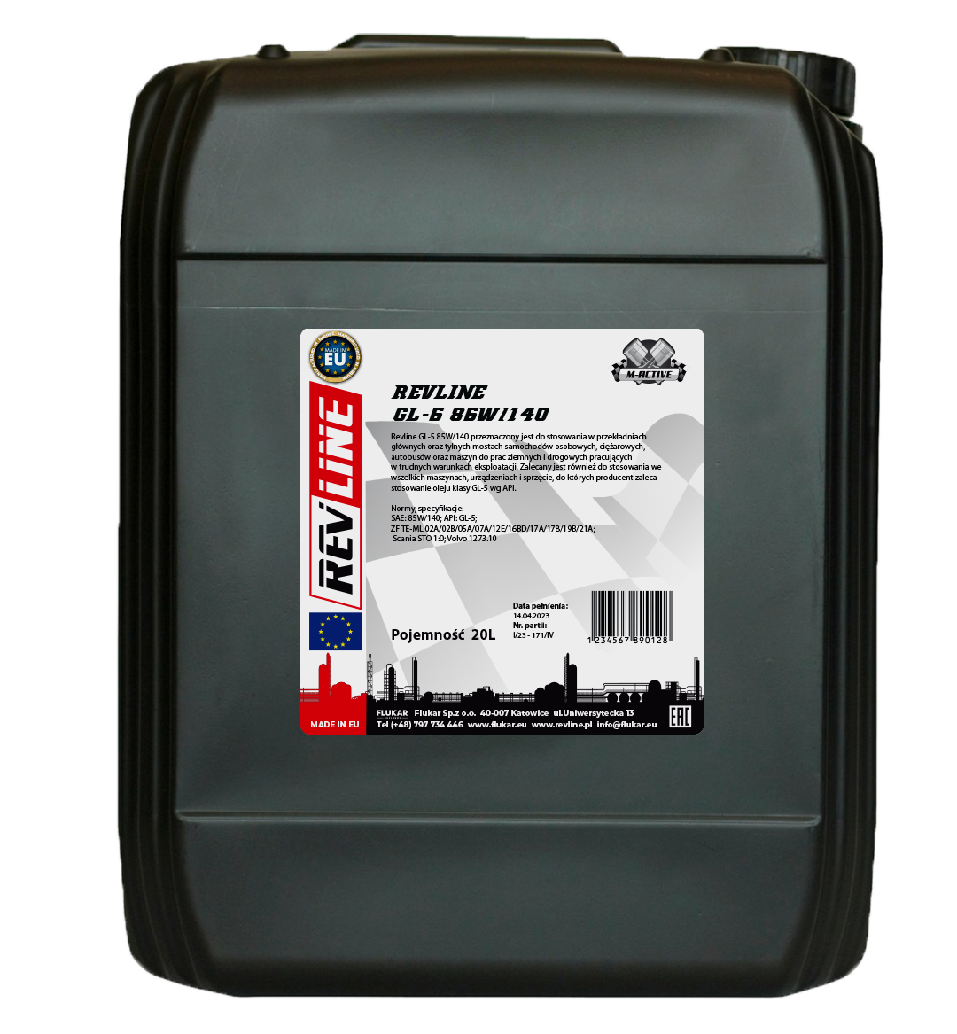 REVLINE GEAR OIL GL-5 85W140 20L