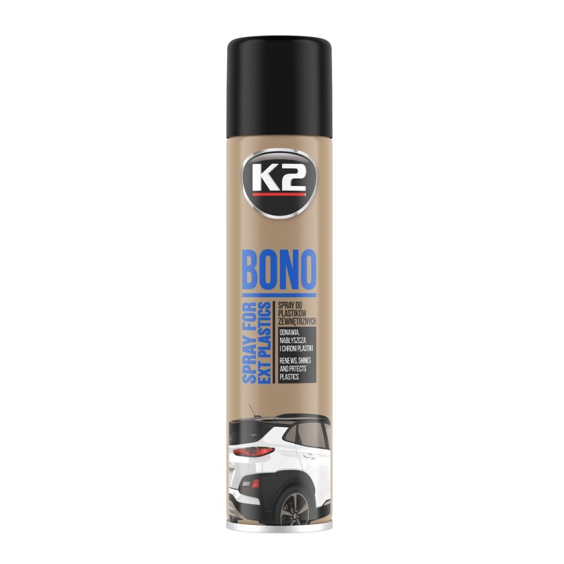K2 BONO SPRAY Czernidło do gumy i plastiku 300ml