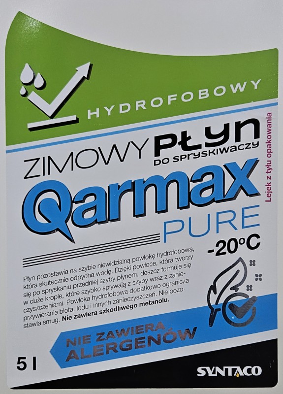 PŁYN DO SPRYSKIWACZY ZIMOWY QARMAX E HYDROFOBOWY 5L -20°C