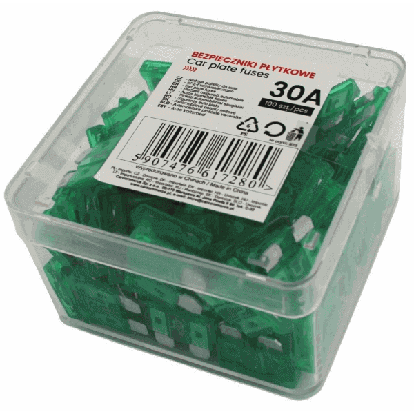 BEZPIECZNIK PŁYTKOWY 30A [100szt] CarCommerce