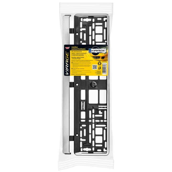 RAMKA DO MOCOWANIA TABLICY SREBRNA POŁYSK Moje Auto VIRAGE