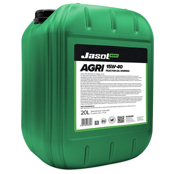 JASOL AGRI TRACTOR OIL NORMAL 15W40 20L