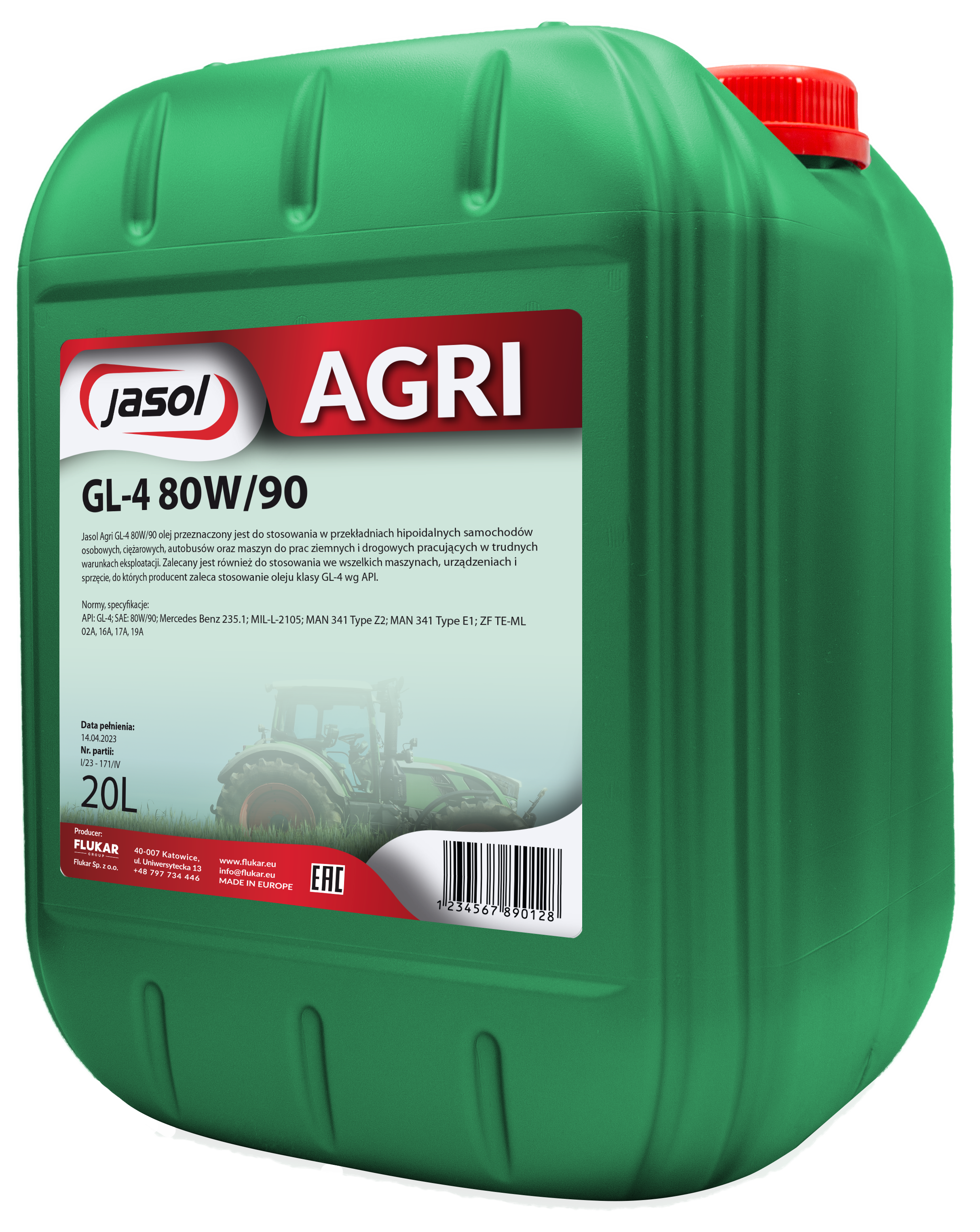 JASOL AGRI GL-4 80W90 20L