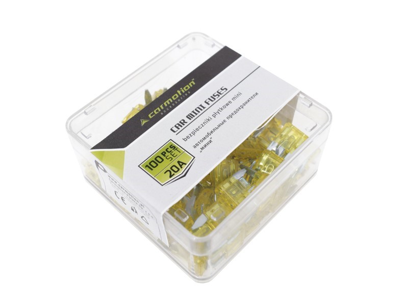 BEZPIECZNIK PŁYTKOWY MINI 20A [100szt] CARMOTION