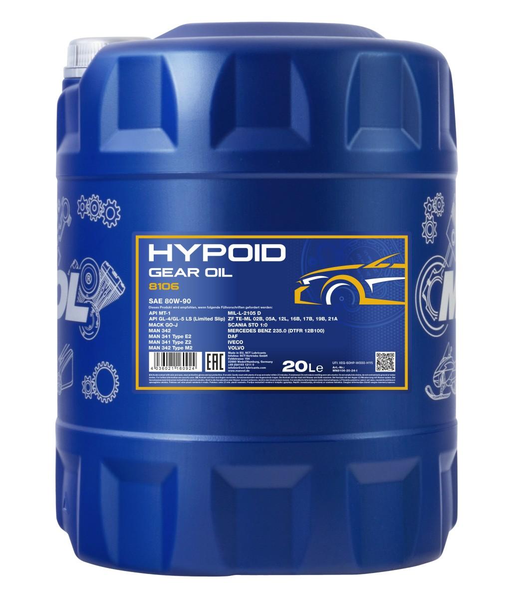 MANNOL HYPOID GL-4/GL-5 LS 80W90 8106 20L
