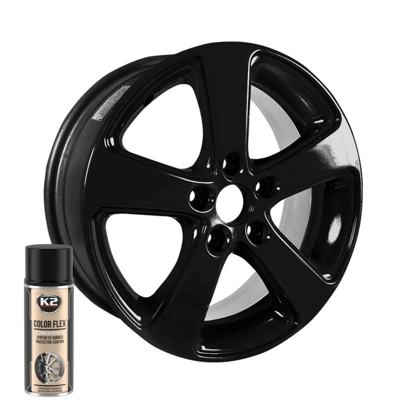 K2 COLOR FLEX CZARNY POŁYSK Guma w sprayu 400ml