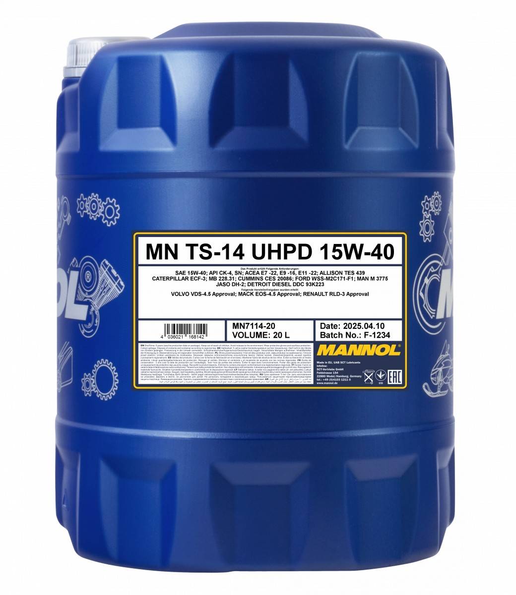 MANNOL TS-14 UHPD 15W40 7114 20L