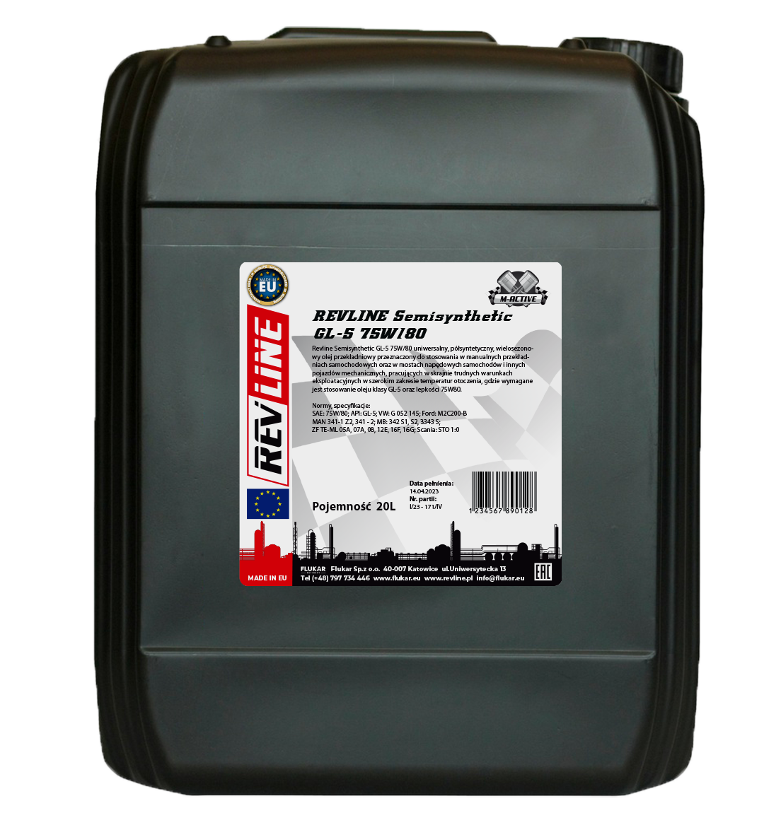 REVLINE GEAR OIL GL-5 75W80 20L